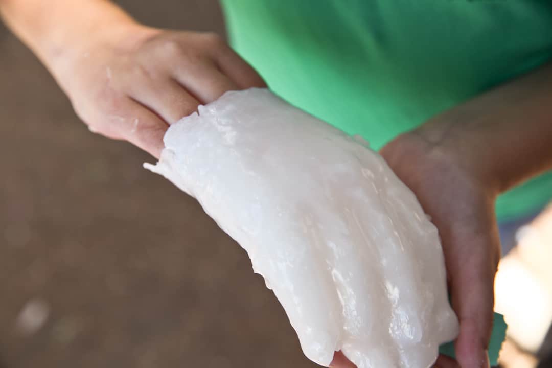 removing wax hand