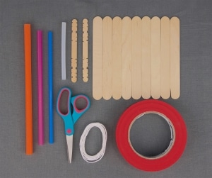 DIY Craft Stick Bow Materials