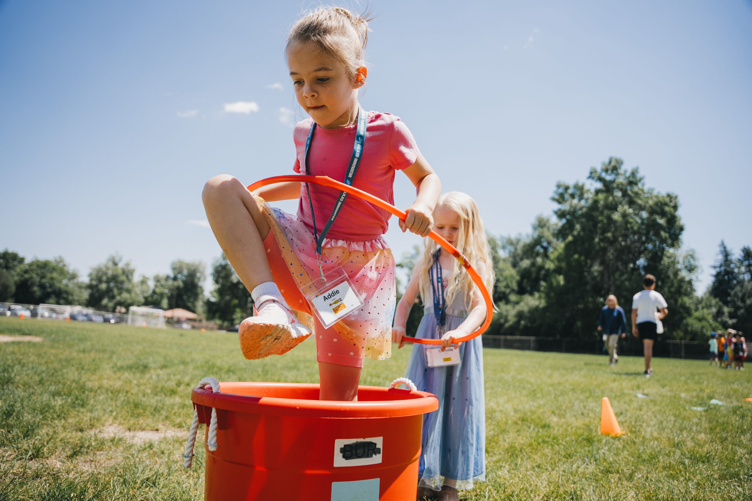 girl playing outdoor games