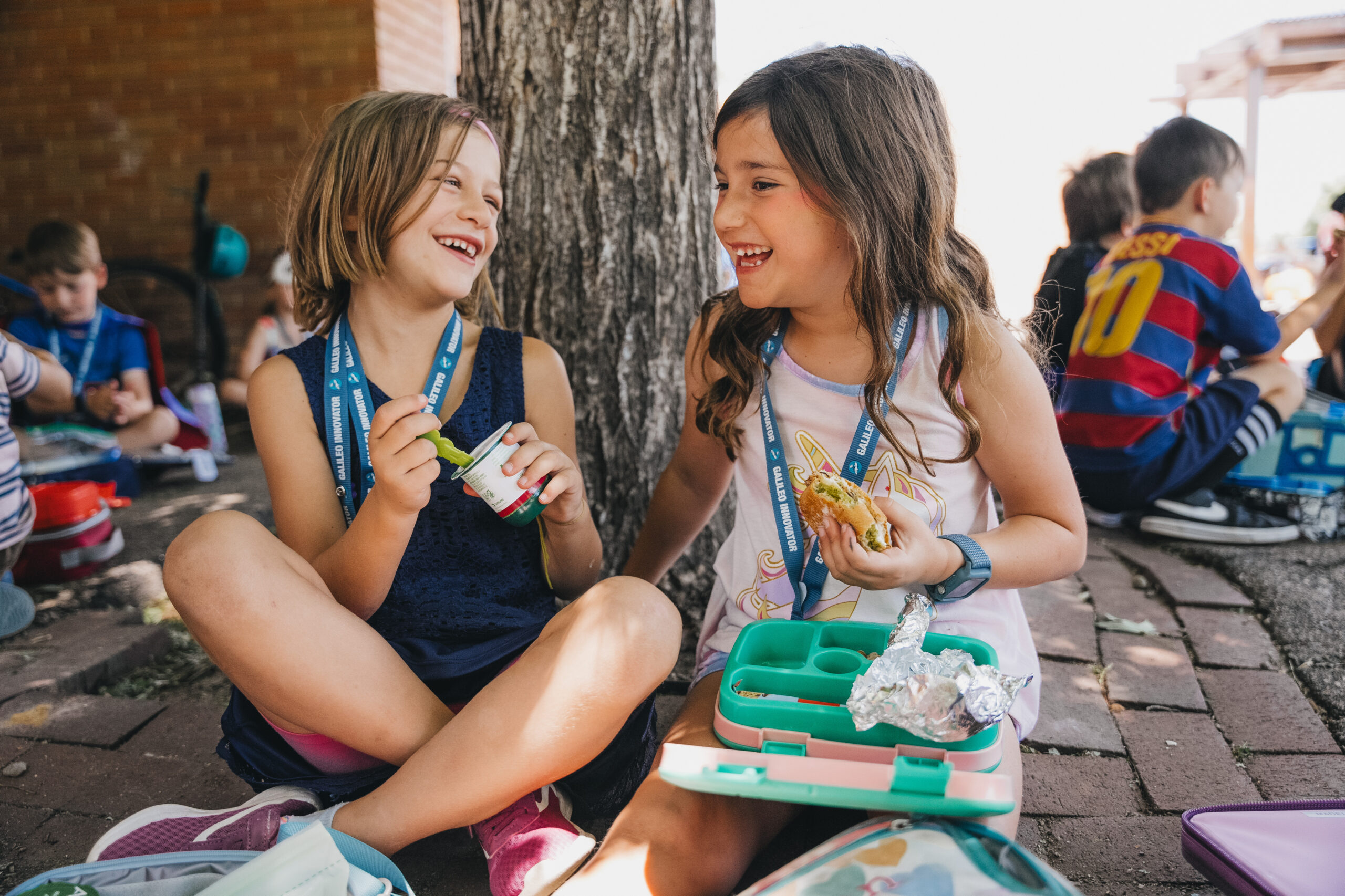 two girls having their lunch