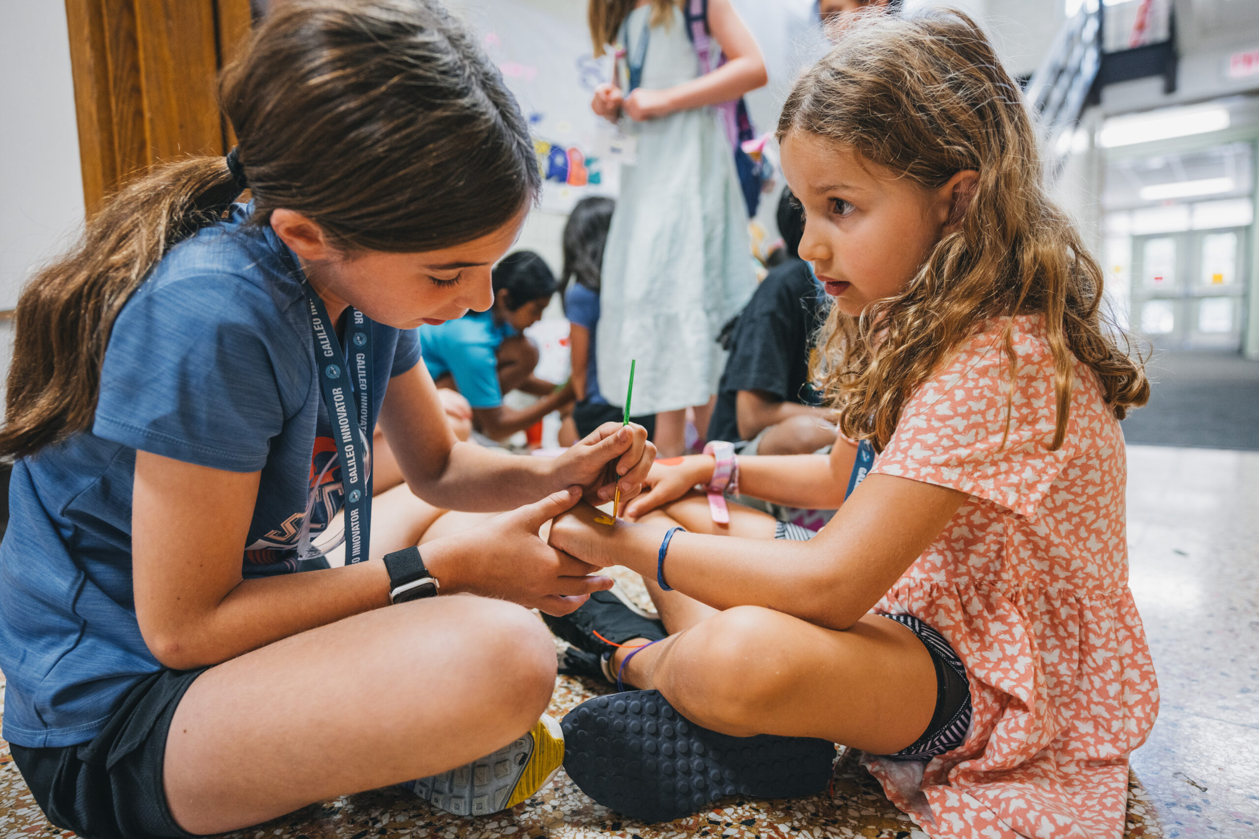 two friends playing