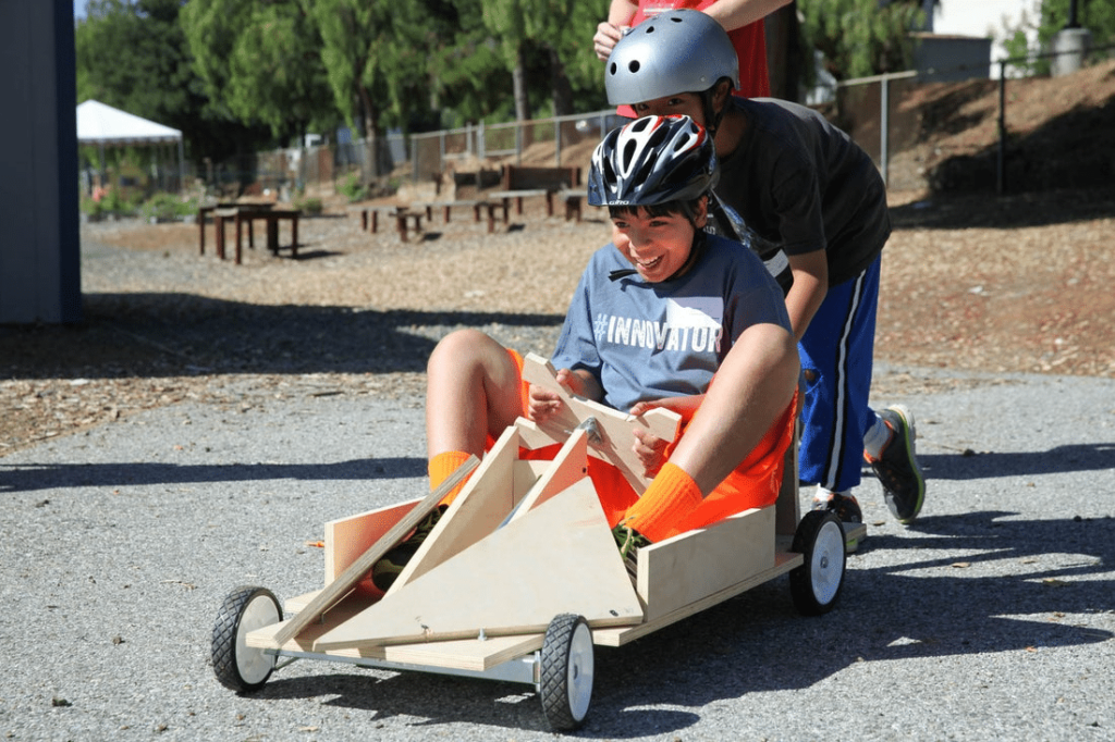 Boy riding in GoKart